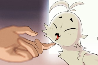 draw your furry character in 80s anime style