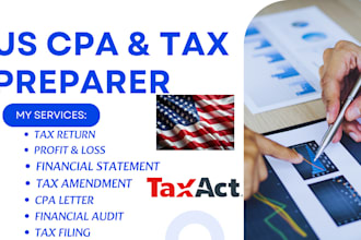 prepare us tax return, us tax filling, business tax 1120, 1065,5472 forms as CPA