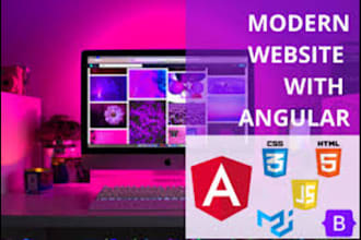 develop responsive angular frontend and SEO optimized web app