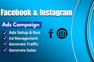 create and manage  facebook ads and instagram ads  campaign professionally