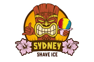 design unique sydney shave ice logo
