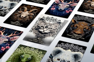 design stunning custom oracle, tarot, or playing cards for you