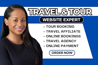 build tour website travel agency website tourism website on wix or squarespace