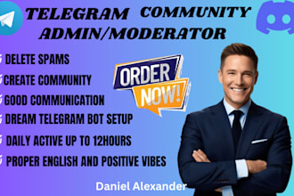do token telegram community moderator with 30 chatters to engage in crypto commu