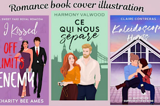 do romance book cover character design ebookcover illustration fantasy book