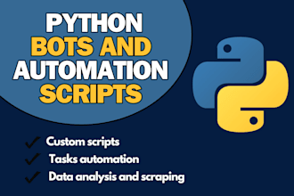create python automation scripts, bots, and tools