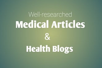 write medical articles and health blogs as a medical student