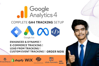 setup google analytics 4, ga4 enhanced ecommerce tracking, gads conversion track