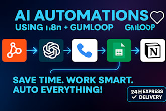 build ai agent automations using gumloop and n8n