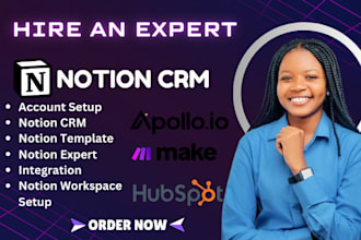 build custom notion templates, notion workspace setup, notion expert, notion CRM
