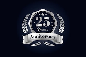 make anniversary, sports or event logo professionally