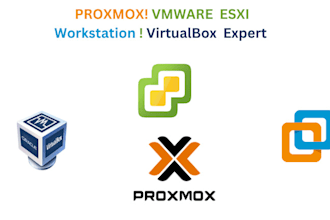 install ,troubleshoot ,virtual machines on vmware hyperv virtualbox and proxmox