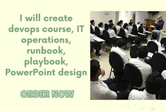 create devops course, IT operations, runbook, playbook, powerpoint design