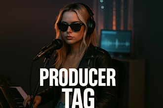 make you a professional producer tag with a female voice