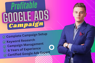 setup, manage and optimize google ads adwords PPC campaigns