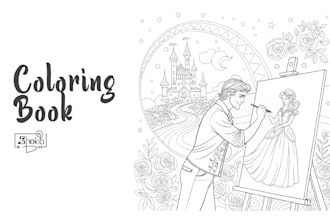 draw a digital vector anything for coloring book page