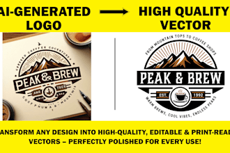 fix, edit and redraw your ai logo design