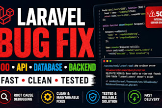 fix laravel bugs, errors, 500 server and backend issues