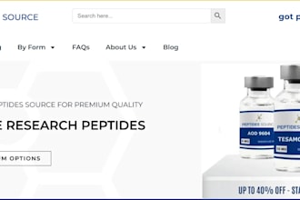 peptide ecommerce website peptide website research supplement website store