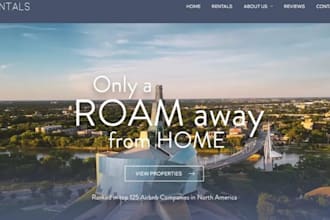 build short term rental website vacation rental property management website