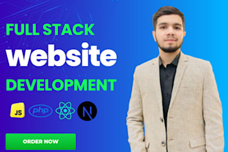 do website development as full stack web developer, front end, backend developer