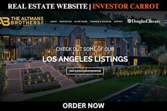 design and redesign real estate website, investor carrot with idx features