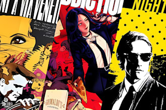 design retro vintage illustration, retro vintage poster, retro comic book