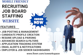 setup dynamic recruitment website job board staffing agency job listing website