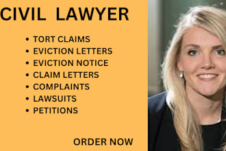 be your lawyer for  eviction, tort claims, contract breach and landlord disputes
