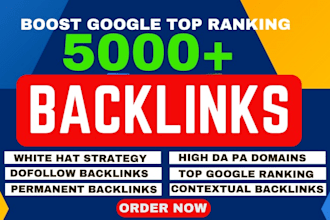 do link building high quality 5000 SEO dofollow contextual backlinks for website