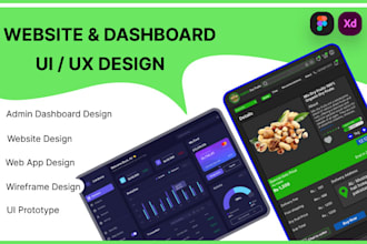 do ui ux design, website ui design, mobile app ui ux design, dashboard design