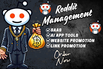 manage reddit post for ai business app, ecommerce website, iptv store products