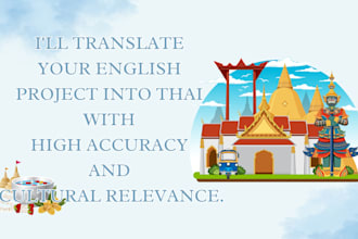 provide translation services from english to thai