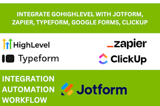 integrate gohighlevel with retell ai, make, jotform, zapier, clickup ghl