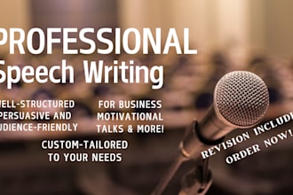 write a persuasive and impactful speech for you