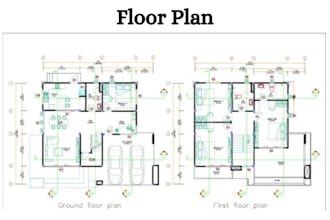 redraw 2d floor plan, floor plan, house plan, plot plan, architect and autocad
