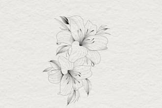 draw a unique floral tattoo design that matches your needs