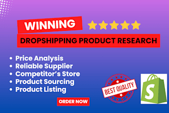 product research for shopify dropshipping store
