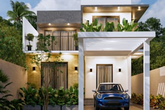 construct 3d landscape design, backyard patio pool, home exterior design,3dsmax