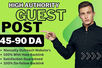 write high da guest post backlinks with SEO quality guest posting service