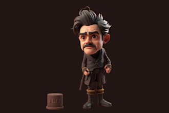 design cute 3d model 3d toy 3d character 3d doll 3d bjd for 3d printing