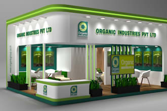 craft custom exhibition stall, trade booth render, kiosk,stall design trade show