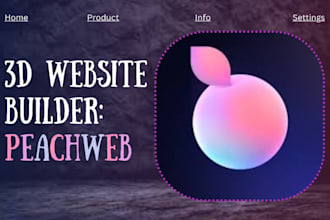 design 3d website with peachweb for you