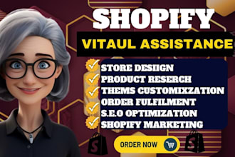 shopify virtual assisantl shopify saies marketing expert manage shopify store