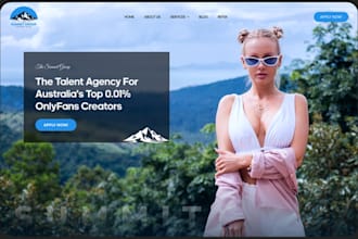 build onlyfans agency website onlyfans management website and modeling website