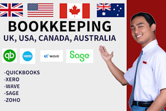 do bookkeeping on quickbooks, xero, wave