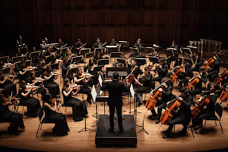 compose and produce powerful orchestral music for films