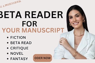 beta read your sci fi, paranormal romance, mystery thriller developmental editor