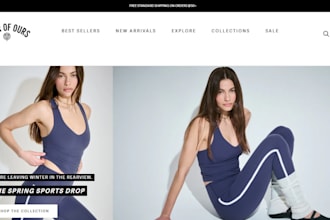 design athletic wears website activewear shopify store gym tops dropshipping