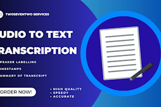 do accurate audio to text transcriptions in english